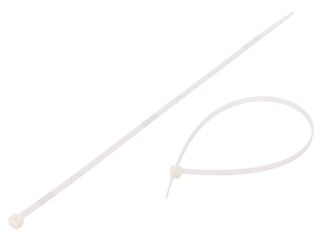 Kabelbinder; L: 300mm; W: 4,8mm; polyamide; 215,5N; natuurlijk Kabelbinder; L: 300mm; W: 4,8mm; polyamide; 215,5N; natuurlijk